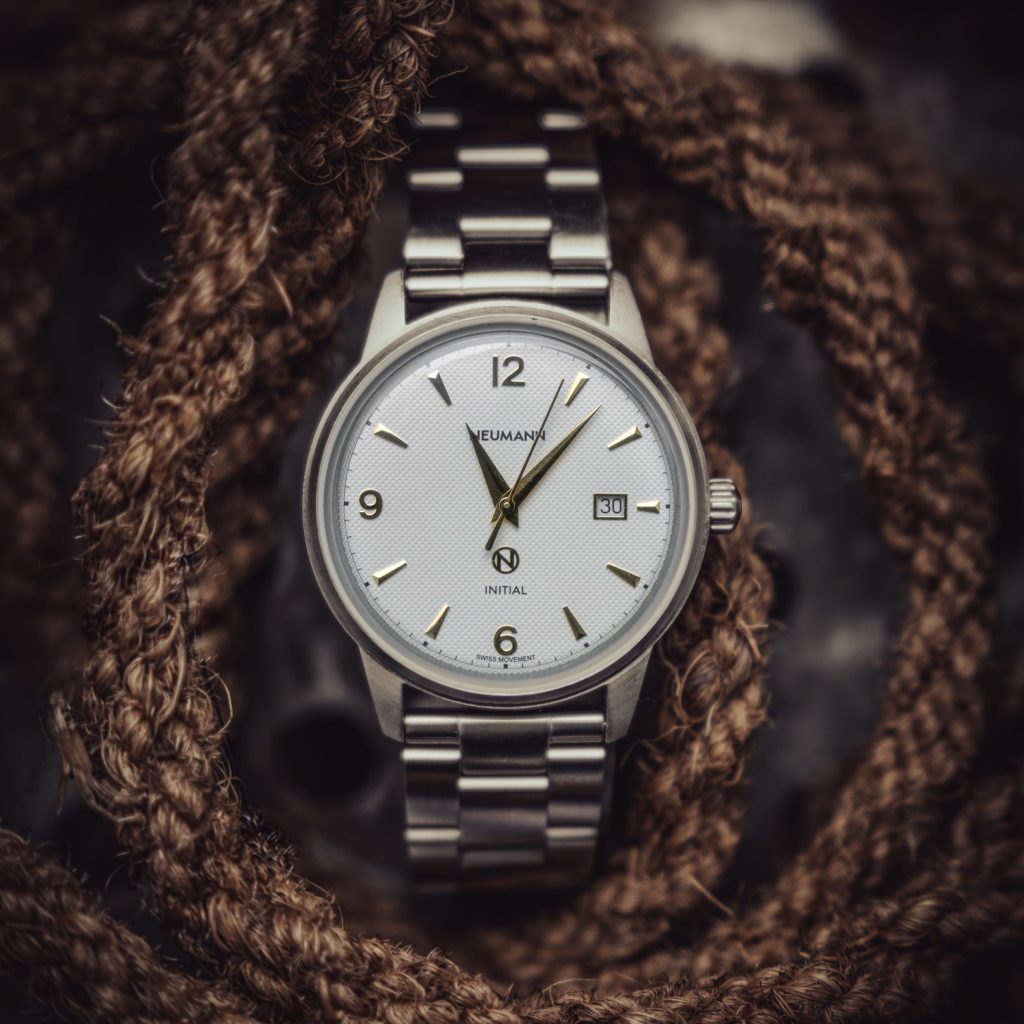 Neumann luxury watch with a blend of classic and modern design, showcasing Scandinavian aesthetics and Swiss craftsmanship.