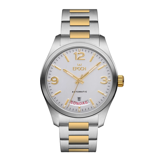 Automatic Calendar Gold Silver.