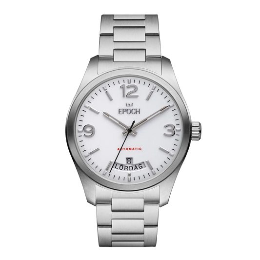 Automatic Calendar Porcelain White.