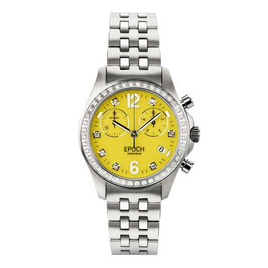 First Lady Chronograph Full Diamond Lemon.