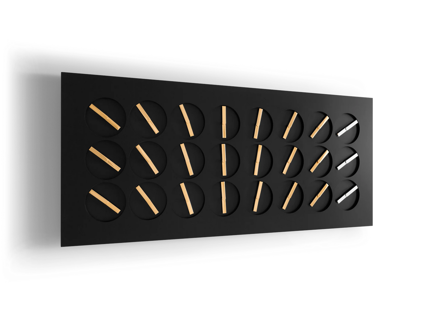 ClockClock 24 - Black Golden Hands