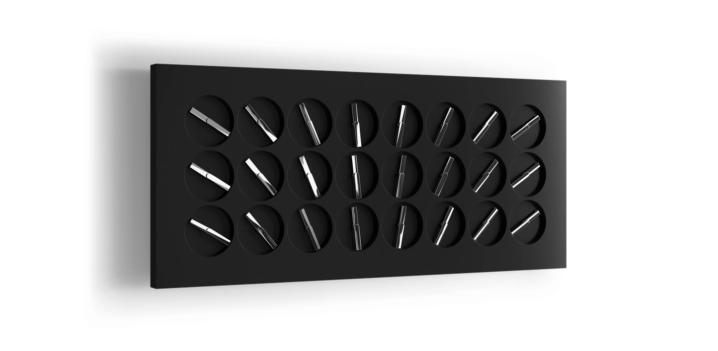 ClockClock 24 - Black Sterling Hands