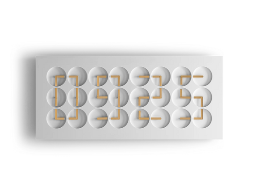 ClockClock 24 - White Golden Hands