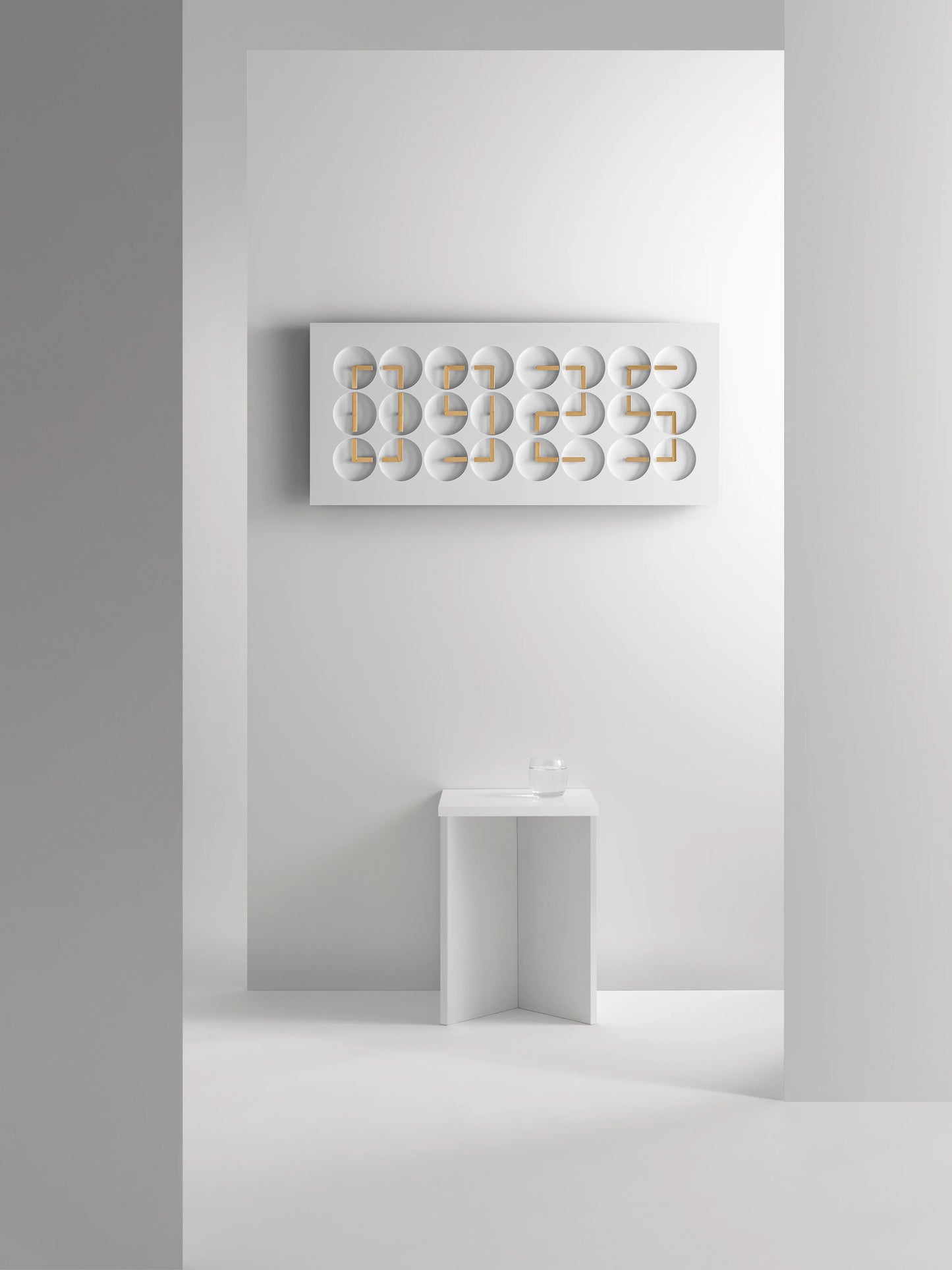 ClockClock 24 - White Golden Hands