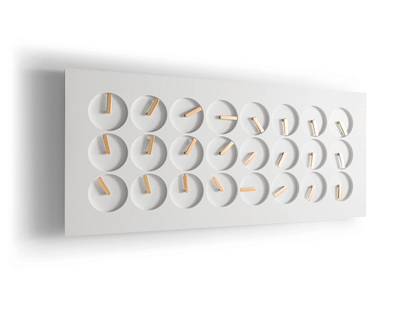 ClockClock 24 - White Golden Hands