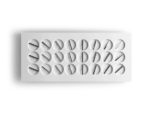 ClockClock 24 - White Sterling Hands