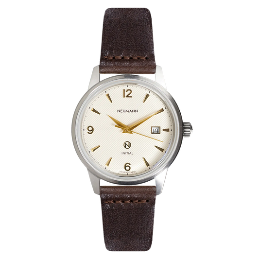 Initial No.1 Steel Off-white/Gold 40mm