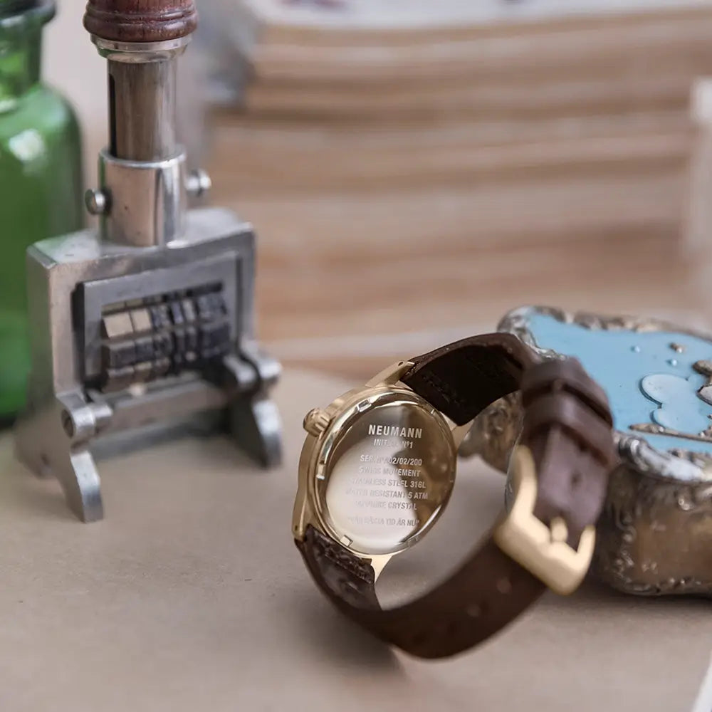 Initial No.1 Gold Black/Silver 36mm