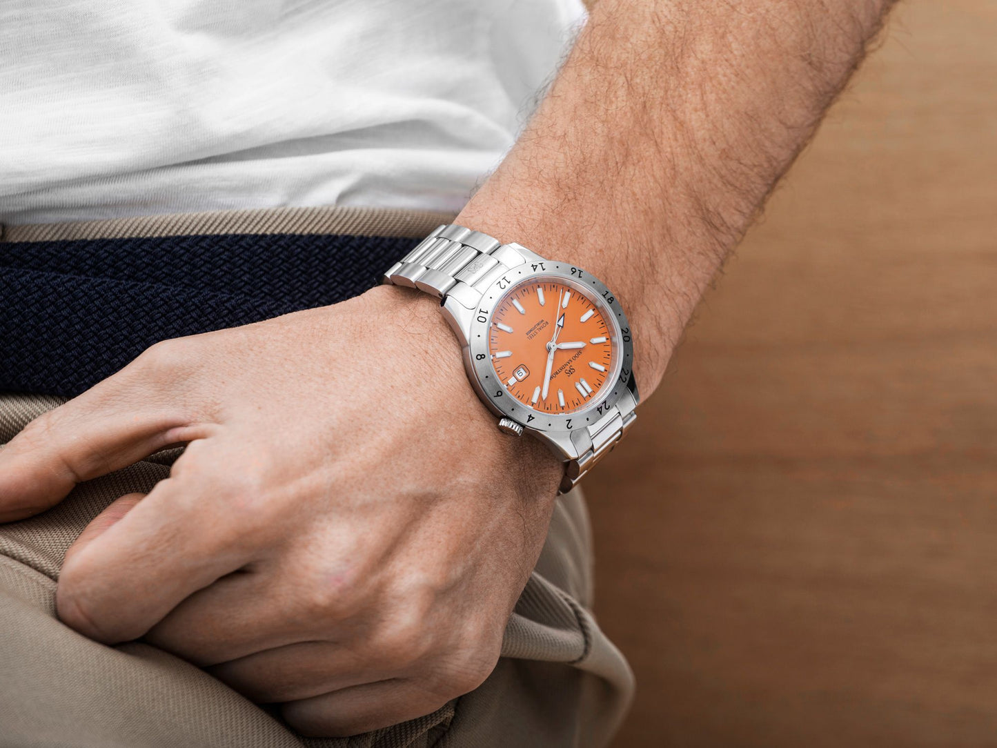 Royal Steel Worldtimer Orange 41mm