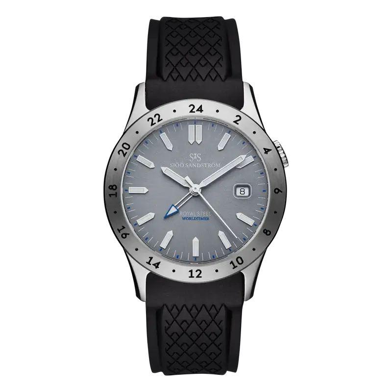 Royal Steel Worldtimer Grey 36mm