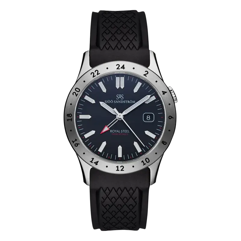 Royal Steel Worldtimer Black 36mm
