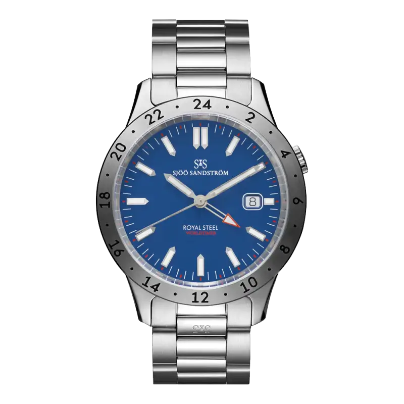 Royal Steel Worldtimer Blue 41mm