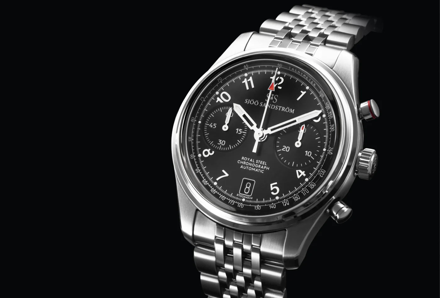 Royal Steel Chronograph Black 40mm