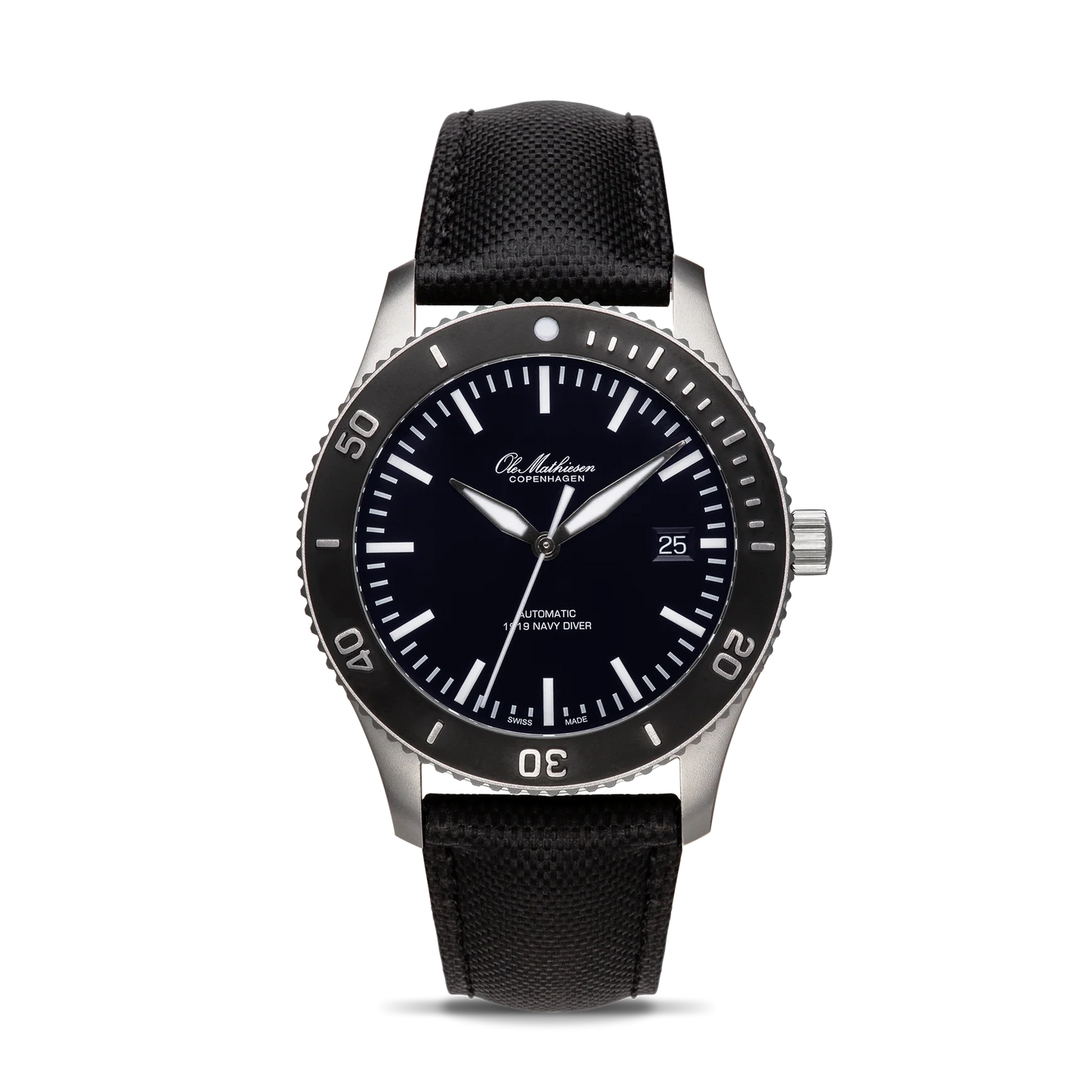 Ole Mathiesen - Navy Diver Black – Watches of Scandinavia