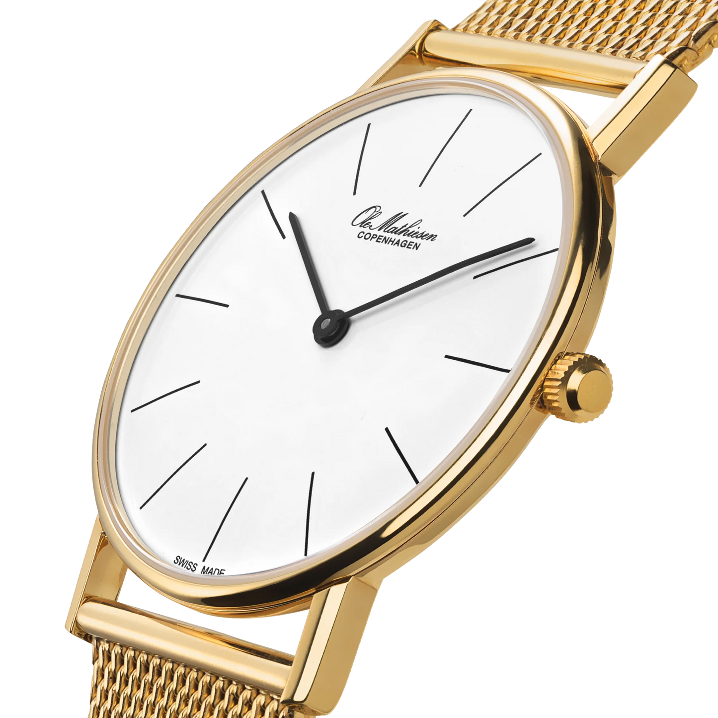 Ole Mathiesen - Classic Gold White Line 33mm – Watches of Scandinavia