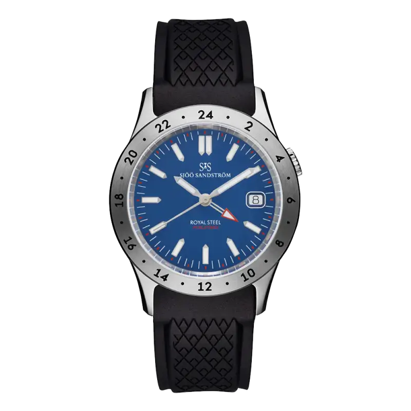 Royal Steel Worldtimer Blue 36mm