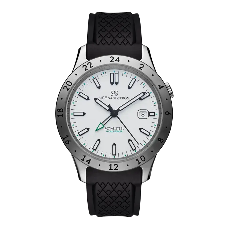 Royal Steel Worldtimer White 41mm