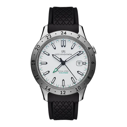 Royal Steel Worldtimer White 41mm