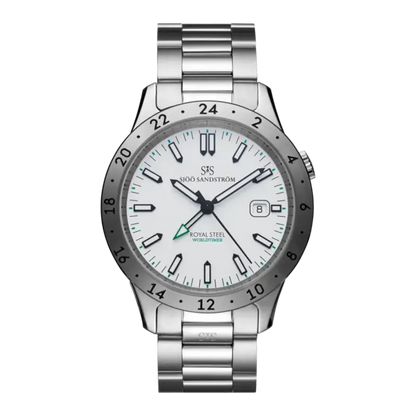 Royal Steel Worldtimer White 41mm