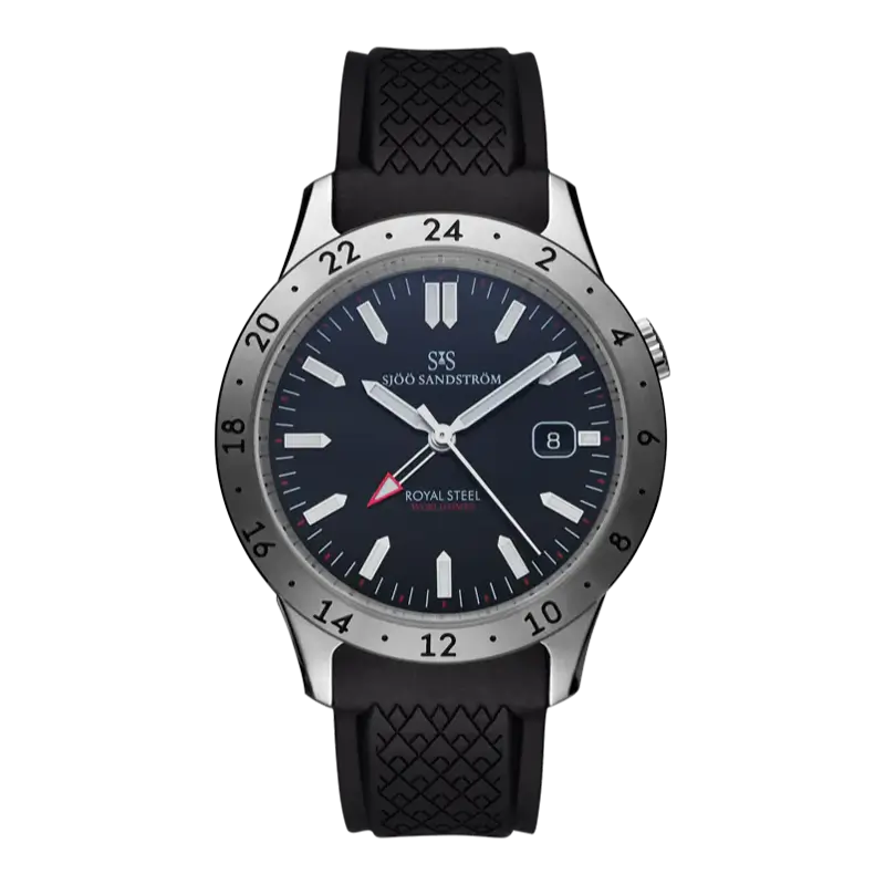 Royal Steel Worldtimer Black 41mm