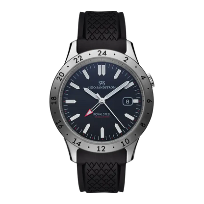 Royal Steel Worldtimer Black 41mm