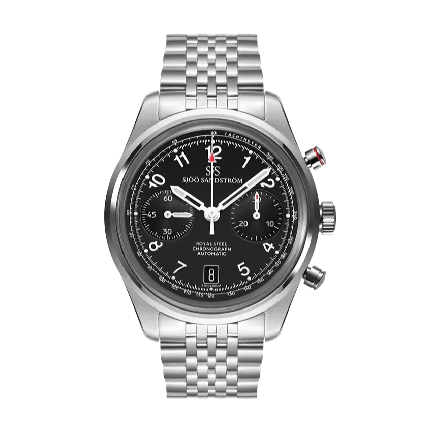 Royal Steel Chronograph Black 40mm